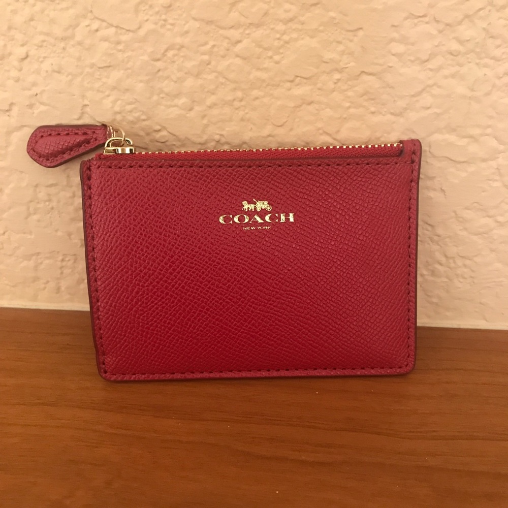 NWT RED COACH ID WALLET